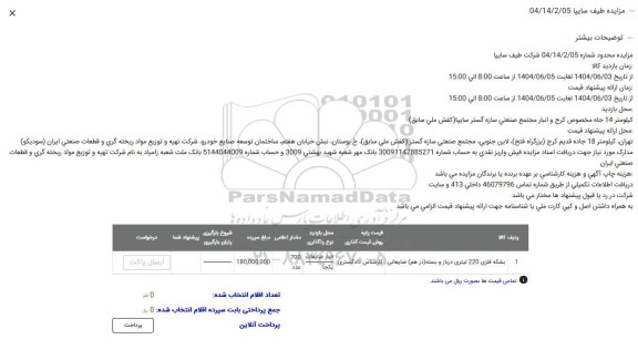 مزایده بشکه فلزی 220 لیتری درباز و بسته (درهم) ضایعاتی