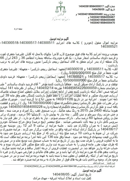 مزایده فروش خودروی سانتافه 