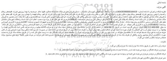 مزایده ملک  پلاک ثبتی شماره  7475/4