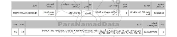 استعلام عایق لوله ای، عایق فاز کوره