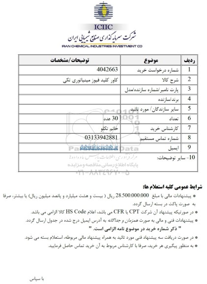 استعلام کاور کلید فیوز مینیاتوری تکی 