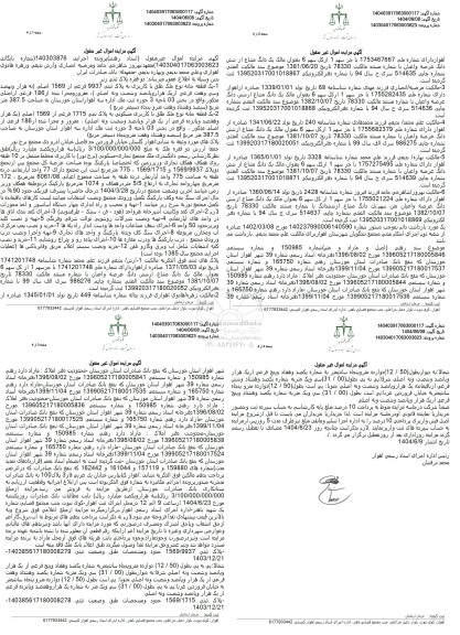 مزایده یک قطعه خانه تحت پلاک ثبتی 9937 فرعی از 1569 اصلی ...