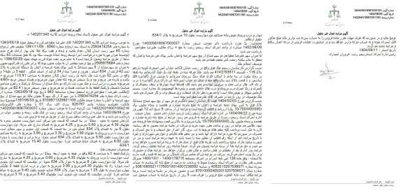 مزایده فروش یک دستگاه آپارتمان با پلاک ثبتی 42 فرعی از 634 اصلی