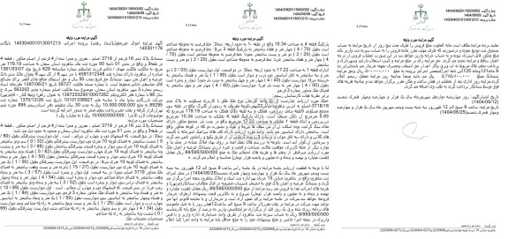 مزایده ششدانگ پلاک ثبتی 16 فرعی از 3718 اصلی