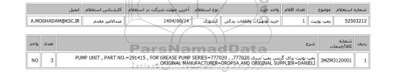 استعلام پمپ یونیت