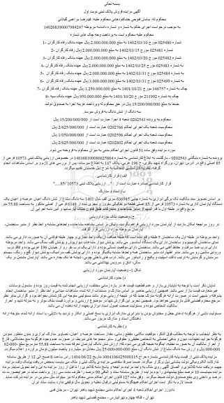 مزایده فروش سه دانگ مشاع از شش دانگ اعیان عرصه و اعیان یک دستگاه آپارتمان اداری به شماره 10573 فرعی از 85 اصلی