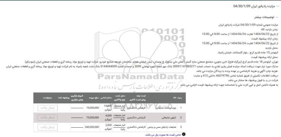 مزایده چوب و تخته ضایعاتی ...