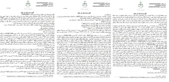 مزایده فروش عرصه و اعیان یک باب واحد مسکونی 