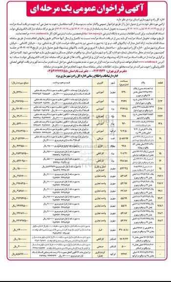 مزایده واگذاری اراضی ...
