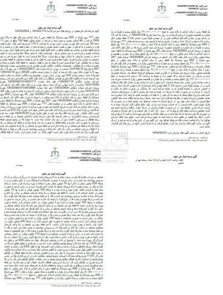 مزایده فروش ششدانگ یک قطعه زمین با بنای احداثی به پلاک ثبتی 7509 فرعی از 48 اصلی