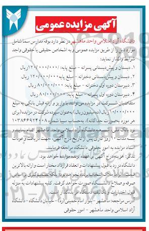 مزایده واگذاری بوفه مدارس سما 