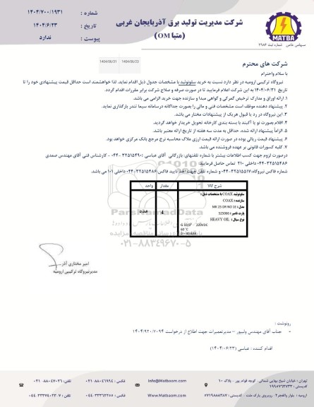 استعلام خرید سلونوئید