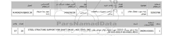استعلام پایه جهت غلطک های موبایل