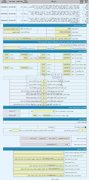 مزایده ، اجزاء و قطعات موتور قایق - محل نگهداری : انبار یک-حق الزحمه کارشناسی به مبلغ 30/000/000 ریال به عهده خریدار می باشد که