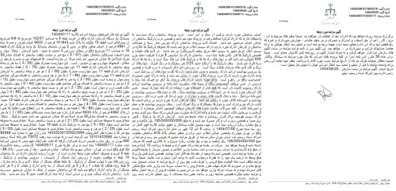 مزایده ششدانگ یک دستگاه آپارتمان اداری واقع در غربی طبقه 5 به مساحت 102.57 مترمربع