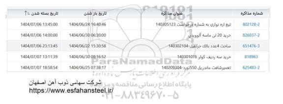 استعلام تیغ اره نواری ... 