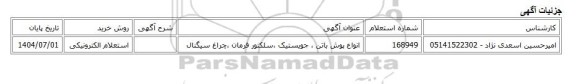 استعلام الکترونیکی، انواع پوش باتن ، جویستیک ،سلکتور فرمان ،چراغ سیگنال