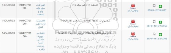 استعلام اتصالات 316 شیر پروانه 316....