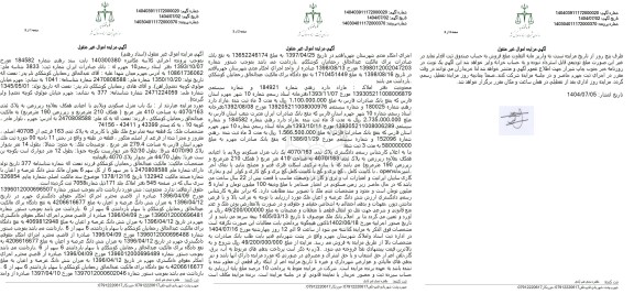 مزایده یک باب منزل مسکونی ویلایی با اعیانی همکف بعلاوه زیرزمین به پلاک ثبتی 4070.163 به مساحت 410 متر مربع 