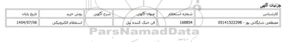 استعلام الکترونیکی، فن خنک کننده پنل