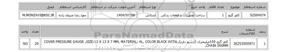 استعلام کاور گیج