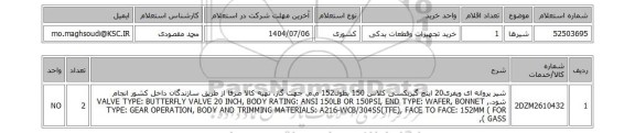 استعلام شیرها