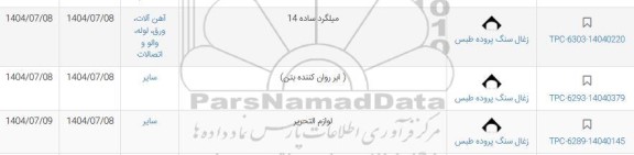 استعلام میلگرد ساده 14...