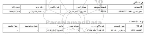 استعلام الکترونیکی، کامپیوتر و لوازم جانبی