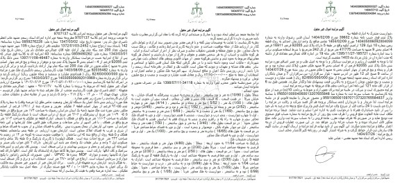 مزایده شش دانگ اعیان یک دستگاه آپارتمان پلاک ثبتی 93055 فرعی