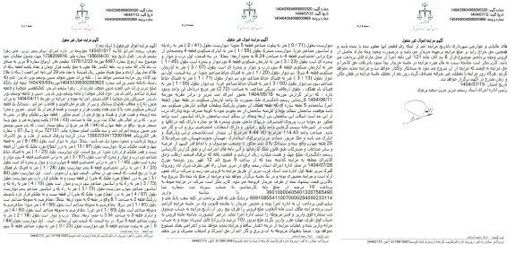 مزایده ششدانگ یک قطعه آپارتمان مسکونی تحت پلاک ثبتی هفتاد و هشت هزار و دویست و هجده فرعی