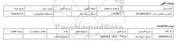 استعلام الکترونیکی، شکل شبکه برق
