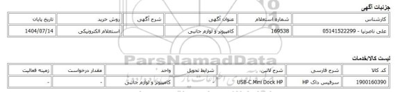 استعلام الکترونیکی، کامپیوتر و لوازم جانبی