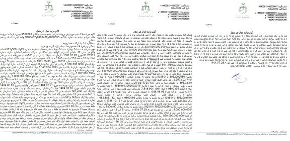 مزایده فروش ششدانگ و مازاد ششدانگ دو باب مغازه 