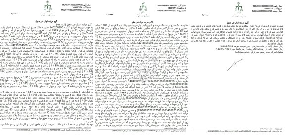 مزایده فروش مقدار سه دانگ مشاع از ششدانگ عرصه و اعیان یکباب اپارتمان 