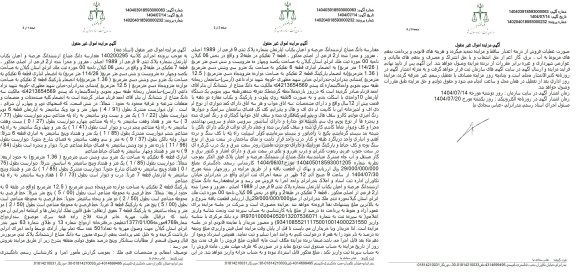 مزایده مقدار سه دانگ مشاع از ششدانگ عرصه و اعیان یکباب آپارتمان