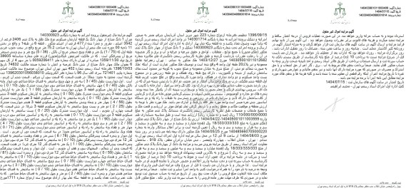 مزایده میزان 1 دانگ از چهار دانگ یک قطعه آپارتمان مسکونی تحت پلاک ثبتی 2406 فرعی از 3542 اصلی، مفروز و مجزی شده