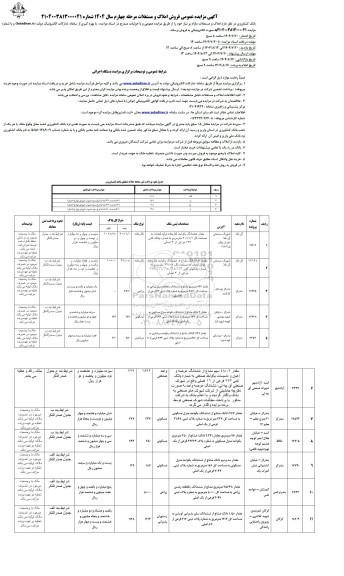 مزایده عمومی فروش املاک و مستغلات- مرحله چهارم