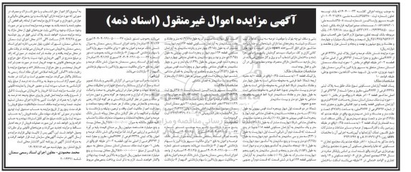 مزایده شش دانگ عرصه و اعیان پلاک ثبتی 14338 فرعی از 9766 اصلی 