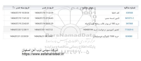 استعلام کف اطفا....