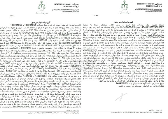 مزایده ششدانگ یکباب خانه نوع ملک طلق به پلاک ثبتی 1 فرعی