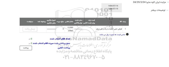 مزایده قوطی حلبی