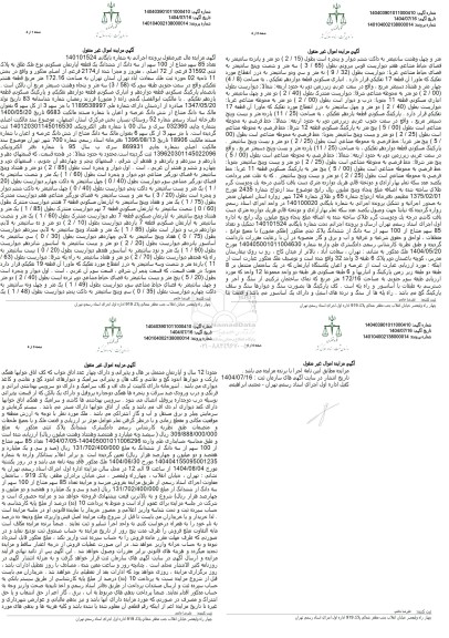 مزایده فروش تعداد 85 سهم مشاع از 100 سهم از سه دانگ از ششدانگ یک قطعه آپارتمان مسکونی 