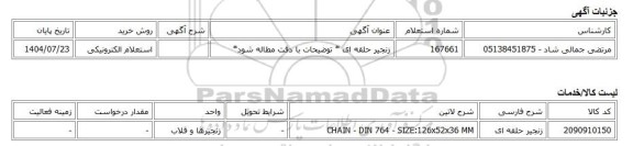 استعلام الکترونیکی، زنجیر حلقه ای * توضیحات با دقت مطاله شود*