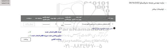 مزایده اقلام ضایعاتی مستعمل و اداری چوبی