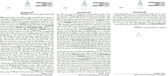 مزایده فروش یک دانگ مشاع از ششدانگ یک قطعه آپارتمان مسکونی به مساحت 189.57 مترمربع