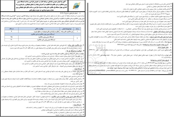 فراخوان عمومی شناسایی سرمایه گذار در خصوص طراحی و ساخت ایستگاه مینی بوس (مکانیزه و غیر مکانیزه)...