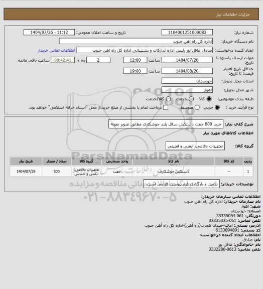 استعلام خرید 800 جفت دستکش ساق بلند جوشکاری مطابق تصویر نمونه