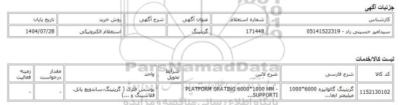استعلام الکترونیکی، گریتینگ