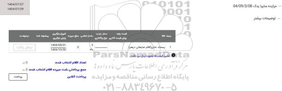 مزایده پسماند عادی ( اقلام ضایعاتی درهم ) 