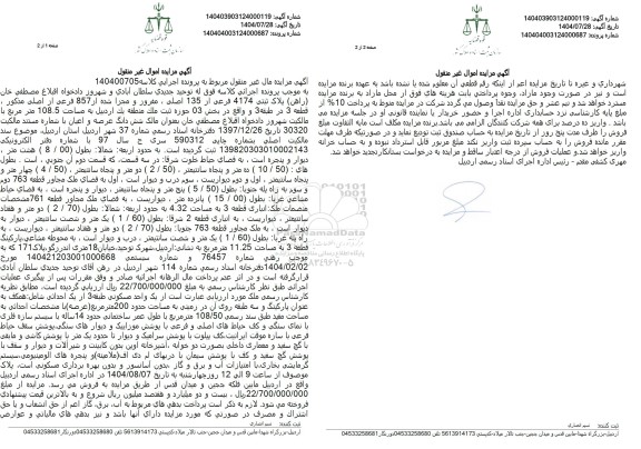 مزایده پلاک ثبتی 4174 فرعی از 135 اصلی